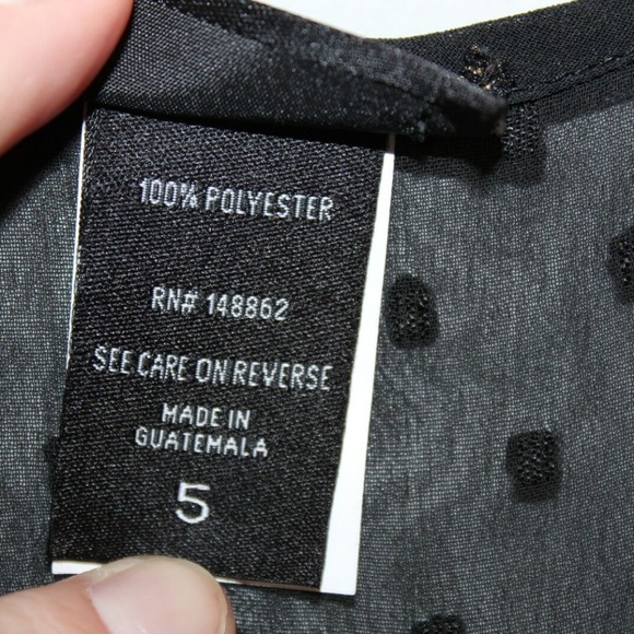 Torrid Textured Dot Chiffon Bell Sleeve Top HW6499 - Picture 4 of 6